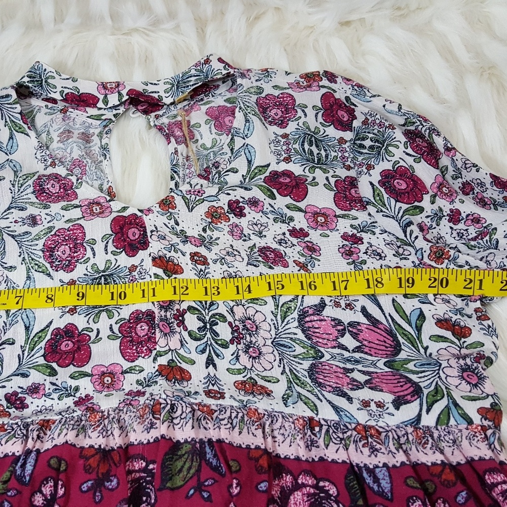 TrueCraft Floral xl Choker Style Blouse - Picture 2 of 7